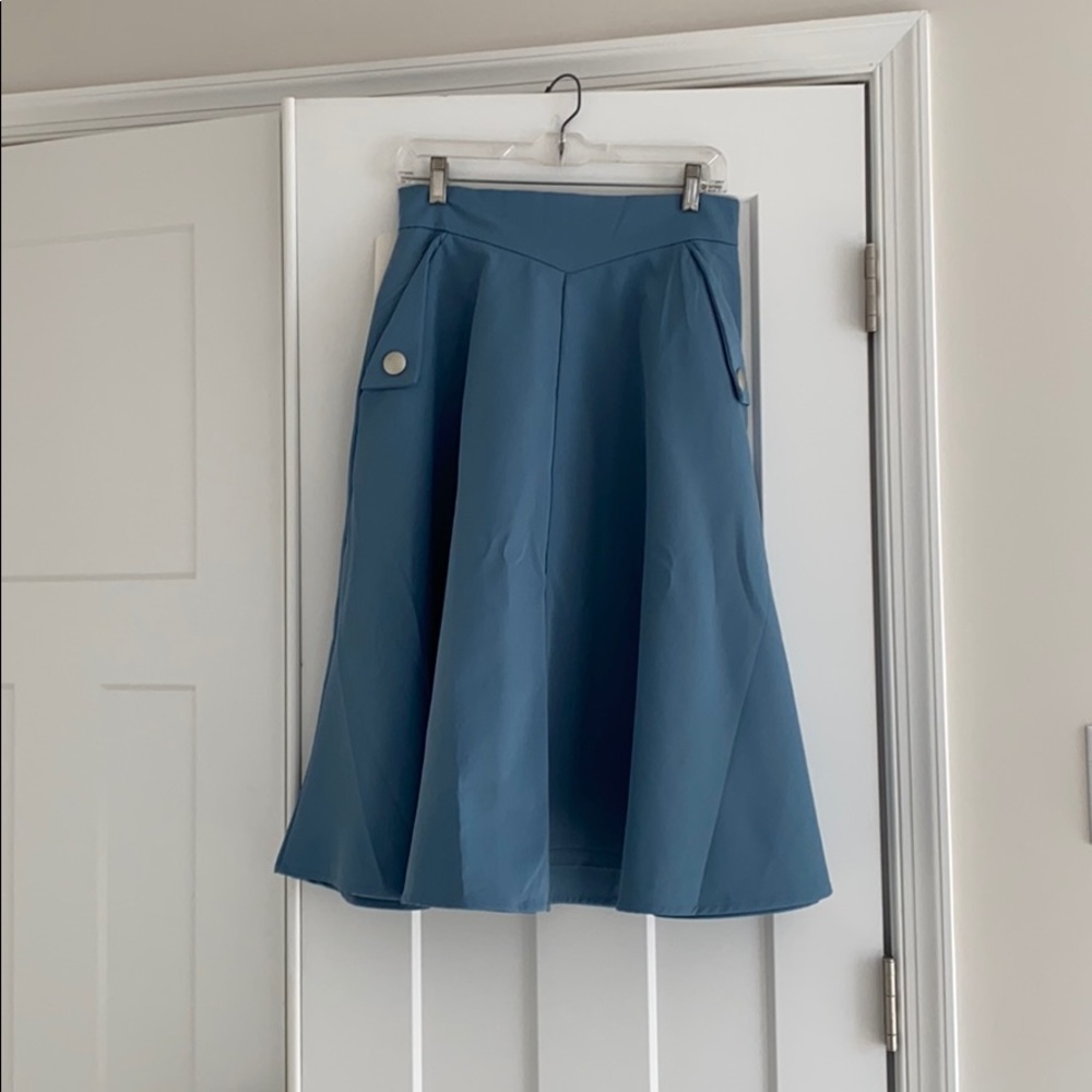 Pastel blue a line skirt